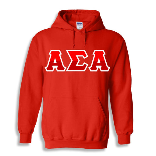 Alpha Sigma Alpha Two Toned Lettered Hooded Sweatshirt