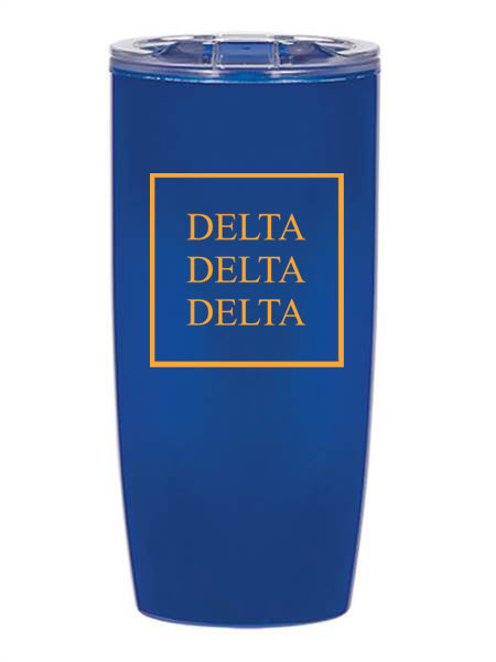 Delta Delta Delta Box Stacked 19 oz Everest Tumbler