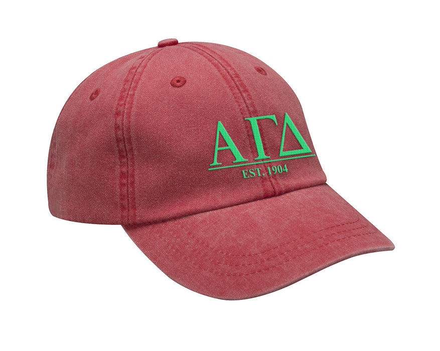 Alpha Gamma Delta Letters Year Embroidered Hat