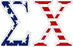 Sigma Chi American Flag Letter Sticker - 2.5