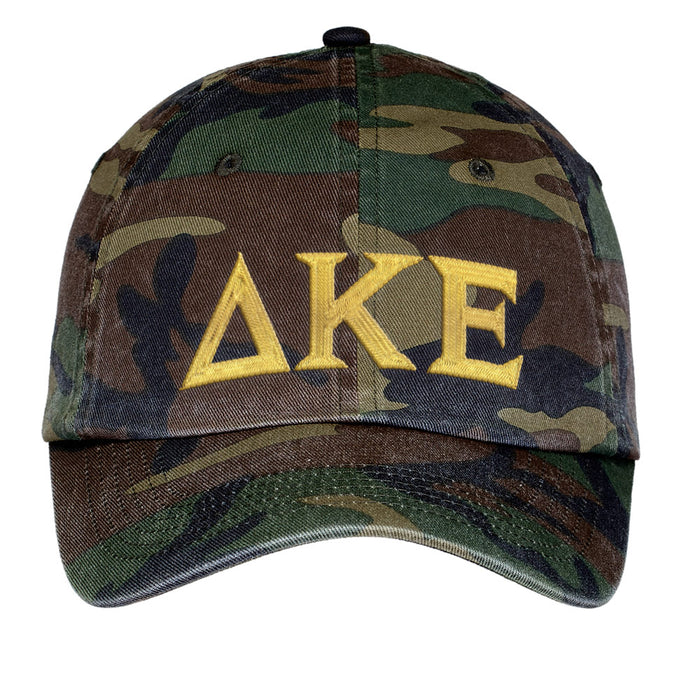 Delta Kappa Epsilon Letters Embroidered Camouflage Hat