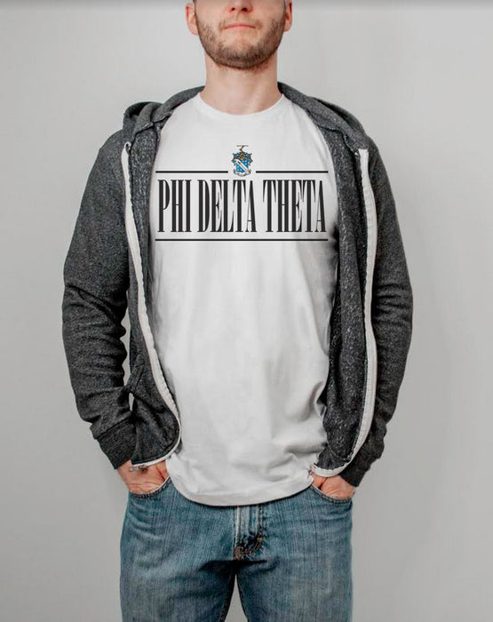 Phi Delta Theta Double Bar Crest T-Shirt Phi Delta Theta Double Bar Crest T-Shirt