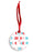 Phi Mu Red and Blue Arrow Pattern Sunburst Ornament