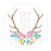 Kappa Alpha Theta Floral Antler Sticker