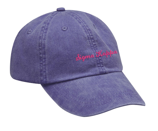 Sigma Kappa Cursive Embroidered Hat