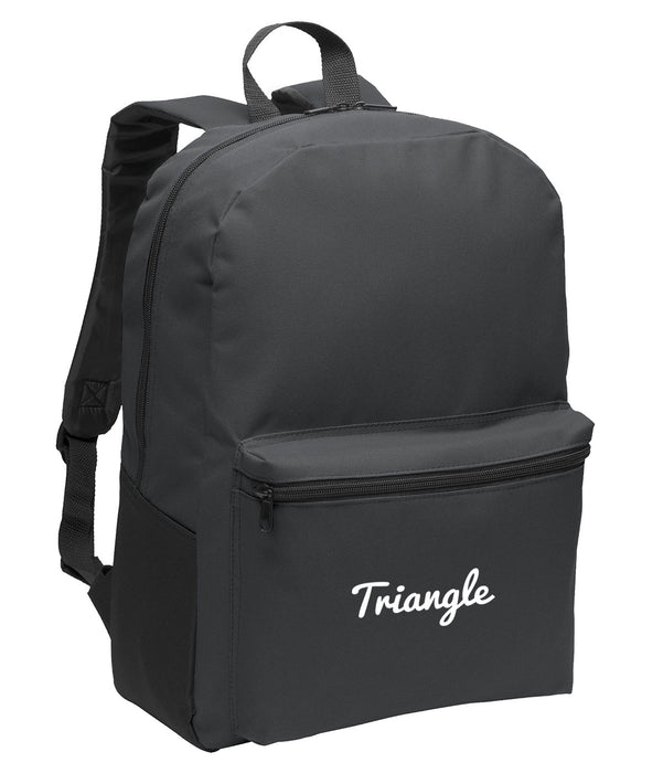 Triangle Cursive Embroidered Backpack