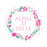 Alpha Xi Delta Floral Wreath Sticker