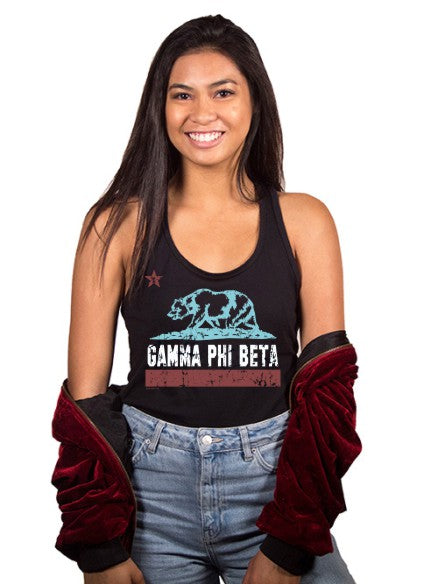 Gamma Phi Beta Cali Bear Tank Top