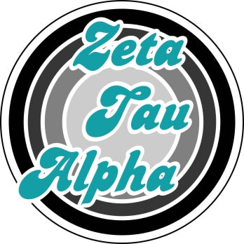 Zeta Tau Alpha Funky Circle Sticker
