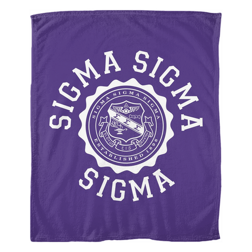 Sigma Sigma Sigma Seal Fleece Blankets