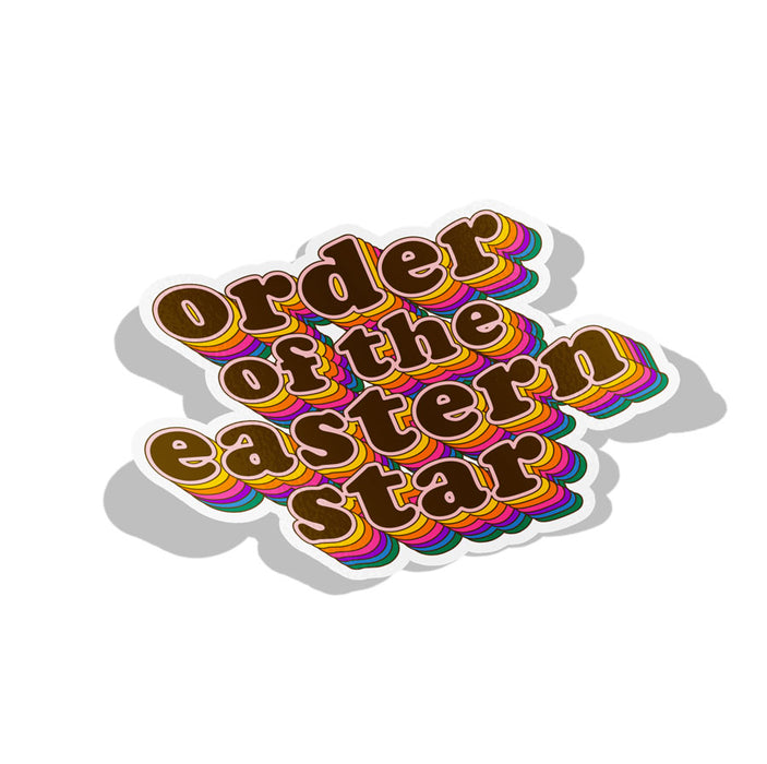 Order Of The Eastern Star Retro Sorority Decal