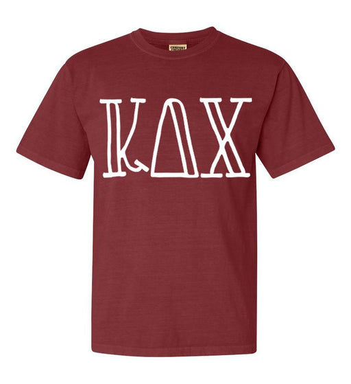 Kappa Delta Chi Comfort Colors Greek Letter Sorority T-Shirt