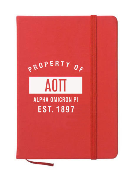 Alpha Omicron Pi Property of Notebook