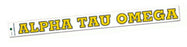 Alpha Tau Omega Back Of The Window Long Sticker