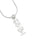 Phi Sigma Sigma Sterling Silver Lavaliere Pendant with Clear Swarovski Crystal