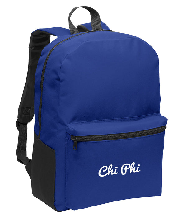 Chi Phi Cursive Embroidered Backpack