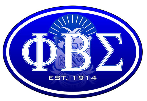 Phi Beta Sigma Color Oval Decal