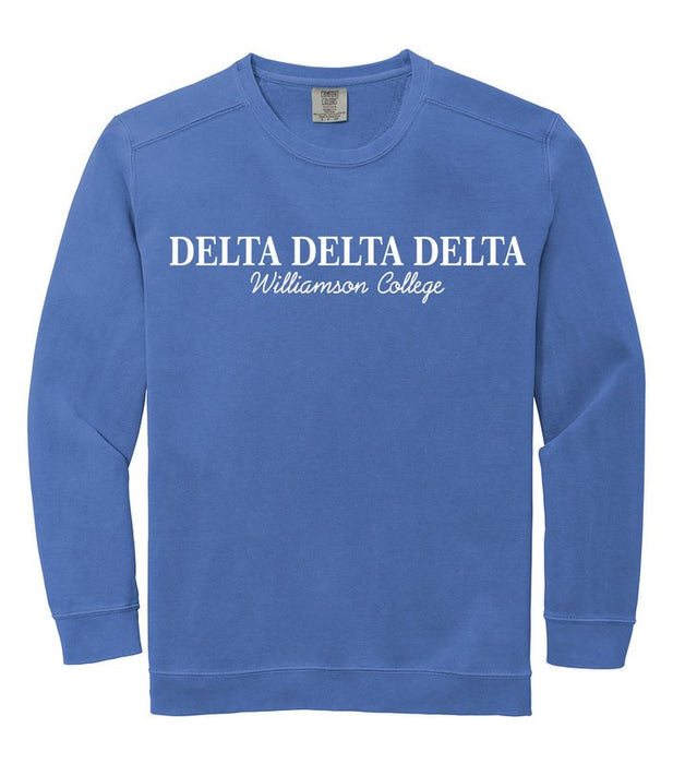 Delta Delta Delta Comfort Colors Script Sorority Sweatshirt