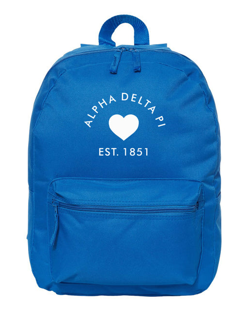 Alpha Delta Pi Mascot Embroidered Backpack