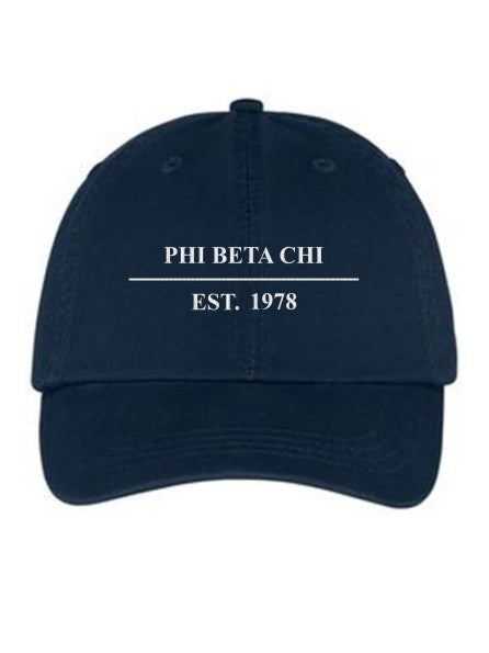 Phi Beta Chi Line Year Embroidered Hat