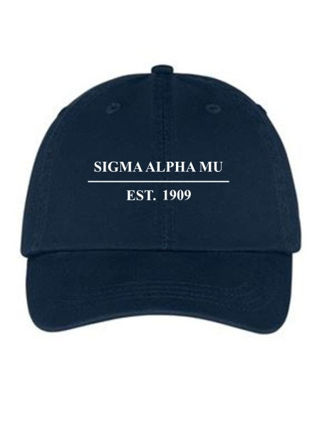 Sigma Alpha Mu Line Year Embroidered Hat