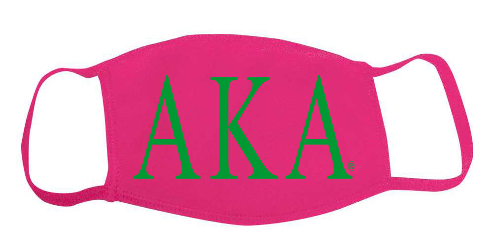 Alpha Kappa Alpha Face Mask With Big Greek Letters
