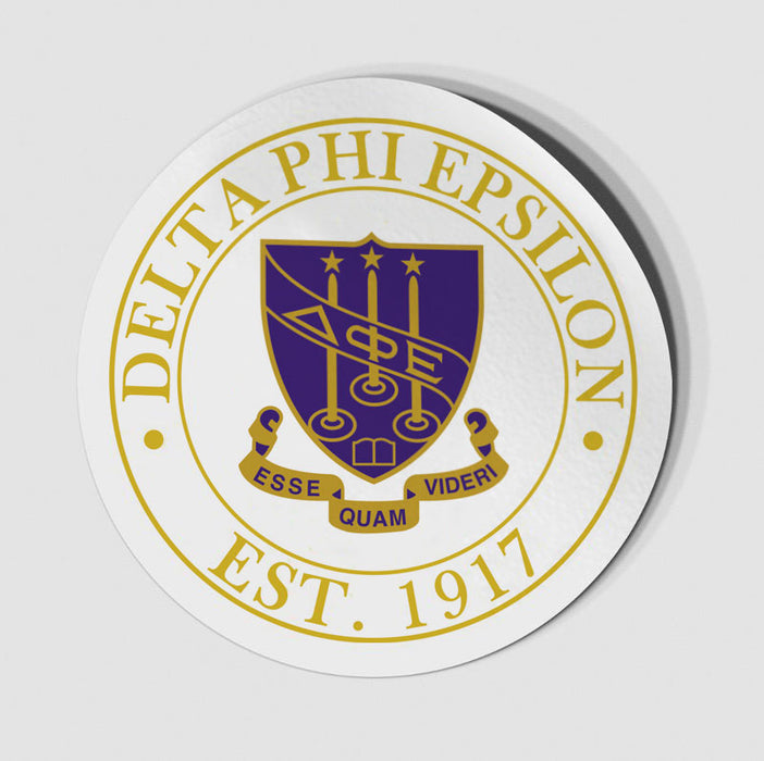 Delta Phi Epsilon Circle Crest Decal