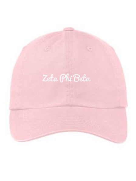 Zeta Phi Beta Cursive Embroidered Hat