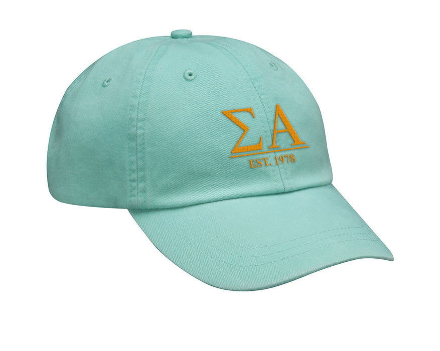 Sigma Alpha Letters Year Embroidered Hat