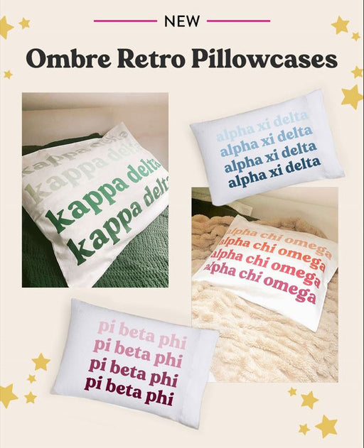 Alpha Delta Pi Sorority Ombre Pillowcase