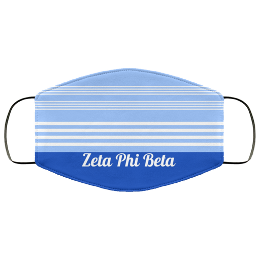 Zeta Phi Beta Zeta Phi Beta Two Tone Stripes Face Mask