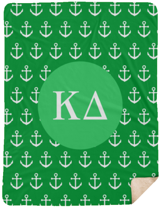 Kappa Delta Kappa Delta Anchor Sherpa Blanket - 60x80