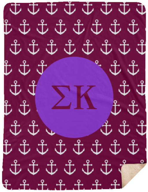 Sigma Kappa Sigma Kappa Anchor Sherpa Blanket - 60x80