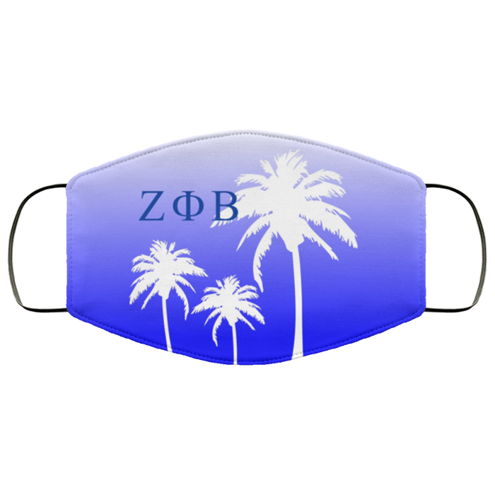 Zeta Phi Beta Palm Trees Face Mask Zeta Phi Beta Palm Trees Face Mask