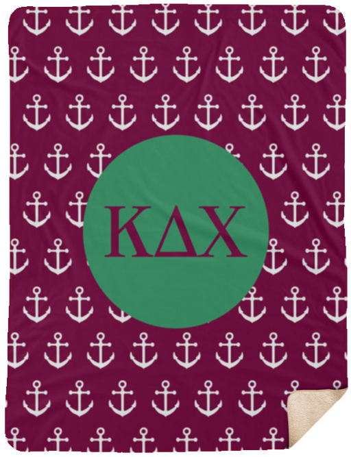 Kappa Delta Chi Kappa Delta Chi Anchor Sherpa Blanket - 60x80