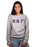Kappa Kappa Gamma Crewneck Sweatshirt with Sewn-On Letters