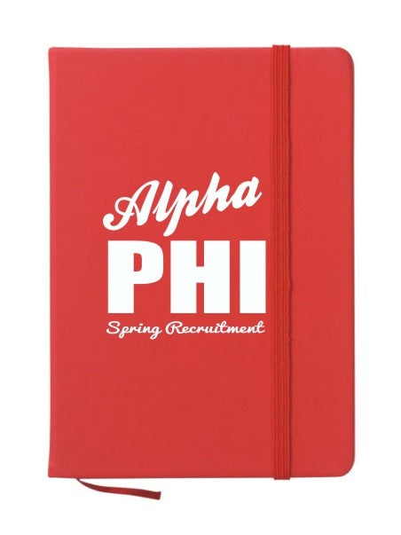 Alpha Phi Cursive Impact Notebook