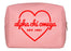 Alpha Chi Omega Pink w/Red Heart Makeup Bag
