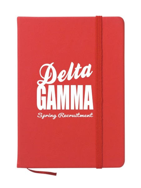 Delta Gamma Cursive Impact Notebook