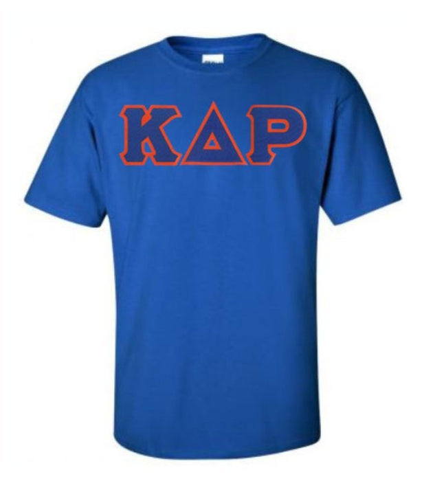 Kappa Delta Rho Short Sleeve Crew Shirt with Sewn-On Letters