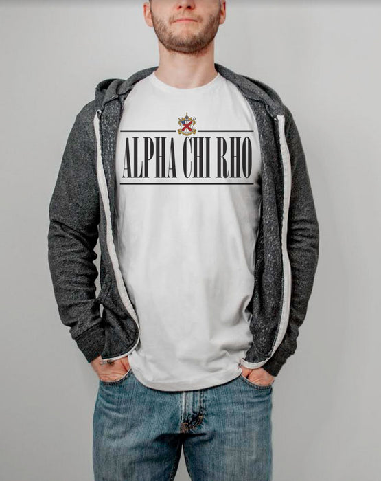Alpha Chi Rho Double Bar Crest T-Shirt Alpha Chi Rho Double Bar Crest T-Shirt