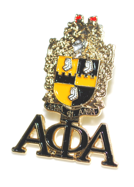 Fraternity Shield With Greek Letters Pin