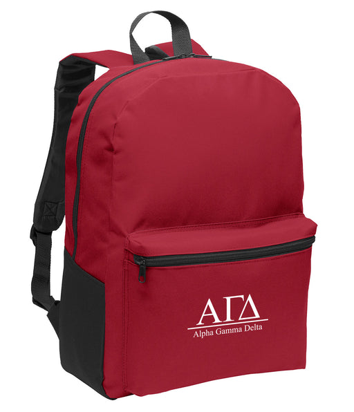 Alpha Gamma Delta Collegiate Embroidered Backpack