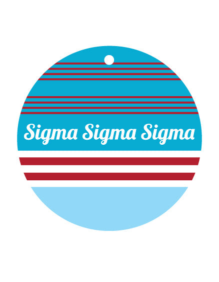Sigma Sigma Sigma Color Block Sunburst Ornament