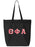 Theta Phi Alpha Large Zippered Tote Bag with Sewn-On Letters