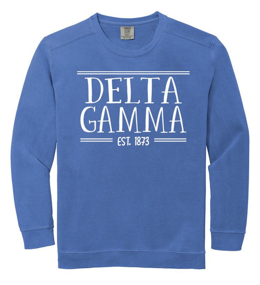 Delta Gamma Comfort Colors Custom Sorority Sweatshirt