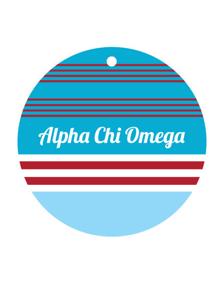 Alpha Chi Omega Color Block Sunburst Ornament
