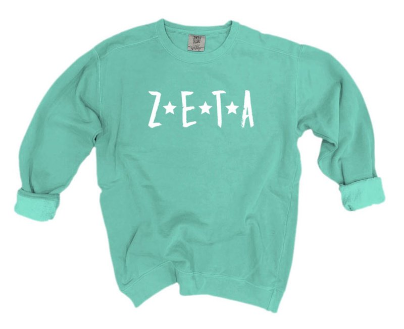 Zeta Tau Alpha Comfort Colors Starry Nickname Sorority Sweatshirt