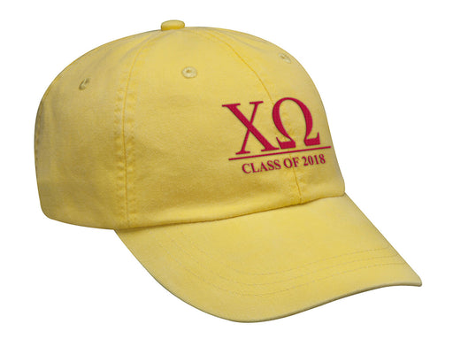 Chi Omega Embroidered Hat with Custom Text