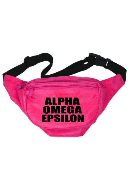Alpha Omega Epsilon Neon Fanny Pack